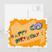 ハッピー60誕生日! ポストカード (正面/裏面)