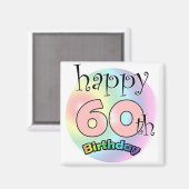 ハッピー60誕生日 マグネット (正面/裏面)