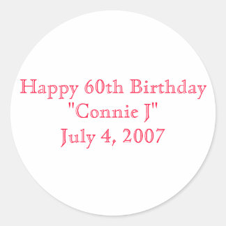 ハッピー60誕生日 ラウンドシール