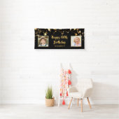 ハッピー60誕生日Then & Now写真スター 横断幕 (インサイチュ)