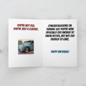 ハッピー60thへ旧クラシック誕生日 カード (内部)