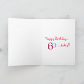 ハッピー60th誕生日おもしろいと明るい水玉模様カード カード (内部)