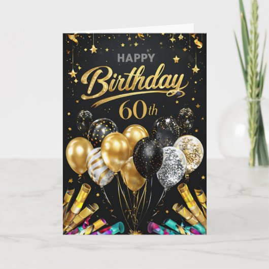 ハッピー60th誕生日カード カード (正面)