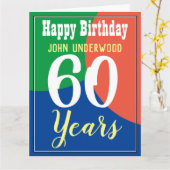 ハッピー60th誕生日カード カード (黄色い花)