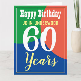 ハッピー60th誕生日カード カード