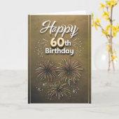 ハッピー60th誕生日カード カード (黄色い花)