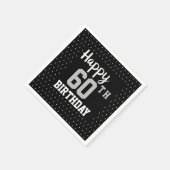 ハッピー60th誕生日パーティー スタンダードカクテルナプキン (角)