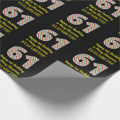 ハッピー61誕生日&メリークリスマス、名前をカスタムする ラッピングペーパー (角)