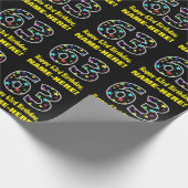 ハッピー63誕生日、おもしろいカラフルスターパターン63 ラッピングペーパー (角)