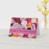 ハッピー65周年記念バラ カード (黄色い花)