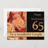 ハッピー65周年記念バラ ポストカード (正面/裏面)