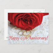 ハッピー65周年記念バラ ポストカード (正面/裏面)