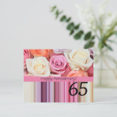 ハッピー65周年記念バラ ポストカード (スタンド正面)