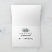 ハッピー65誕生日かわいい興奮オッターユーモアのある カード (内部)