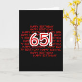 ハッピー65誕生日 カード (黄色い花)