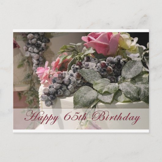 ハッピー65誕生日 ポストカード (正面)