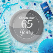 ハッピー65thバースデーパーティー紙プレート ペーパープレート (パーティー)