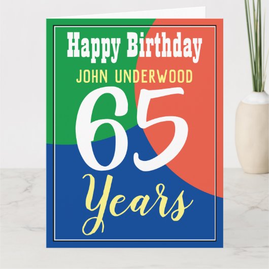 ハッピー65th誕生日カード カード (正面)