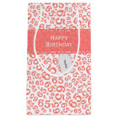 ハッピー65th誕生日パーティーコーラルナンバーパターン スモールペーパーバッグ (正面)