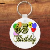 ハッピー65th誕生日商品 キーホルダー (正面)