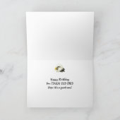 ハッピー66誕生日タフオールドバードハゲ カード (内部)