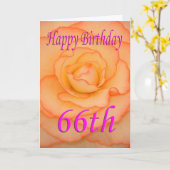 ハッピー66誕生日花 カード (黄色い花)