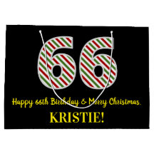 ハッピー66誕生日&メリークリスマス，名前をカスタムする