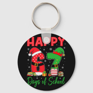 ハッピー67日学校 六 七 67 クリスマス サン キーホルダー