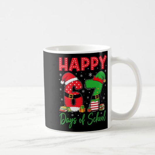 ハッピー67日学校 六 七 67 クリスマス サン コーヒーマグカップ (右)