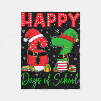 ハッピー67日学校 六 七 67 クリスマス サン フリースブランケット
