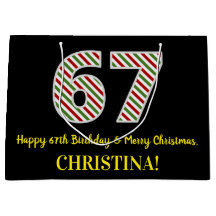 ハッピー67誕生日&メリークリスマス，名前をカスタムする