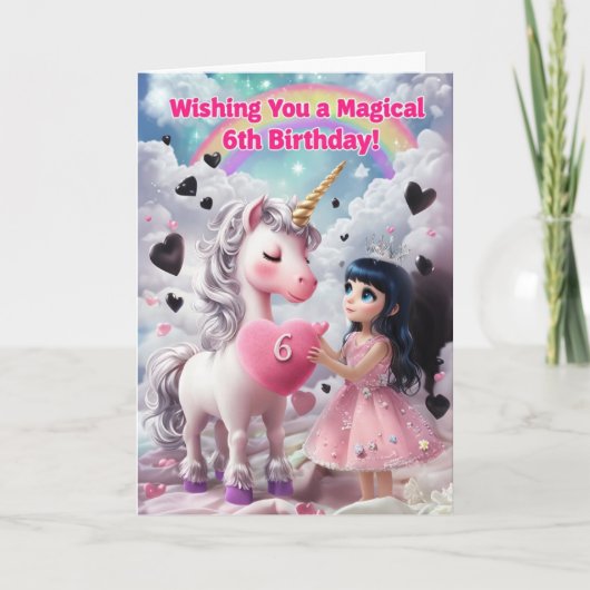 ハッピー6th誕生日カード カード (正面)