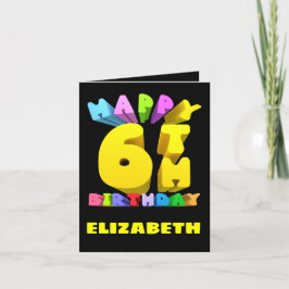 ハッピー6th誕生日カード シーズンカード