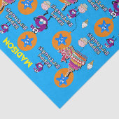 ハッピー6th誕生日ティッシュペーパー#6ブルー 薄葉紙 (詳細)