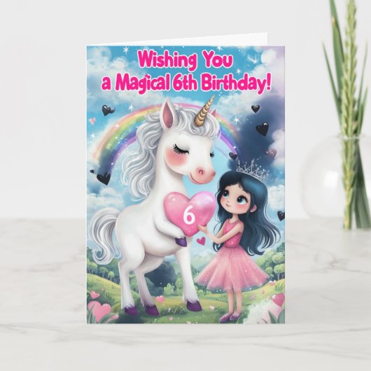 ハッピー6th誕生日 カード (正面)