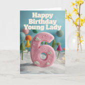 ハッピー6th誕生日 カード (黄色い花)