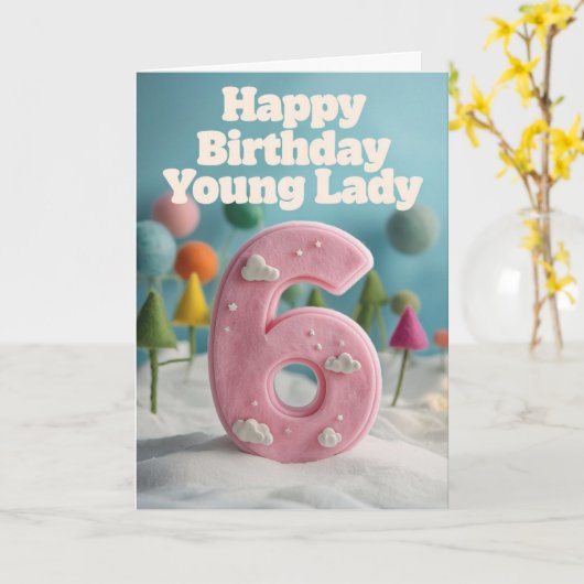 ハッピー6th誕生日 カード (黄色い花)