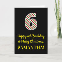 ハッピー6th誕生日&メリークリスマス，名前をカスタムする