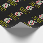 ハッピー6th誕生日&メリークリスマス,名前をカスタムする ラッピングペーパー (角)