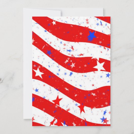 ハッピー7月4日かわいい格言花火 招待状 (裏面)