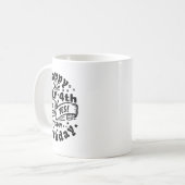 ハッピー7月4日とYes7月の私の誕生日4日 コーヒーマグカップ (正面左)
