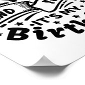 ハッピー7月4日とYes7月の私の誕生日4日 ポスター (角)