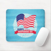 ハッピー7月4日アメリカンフラッグイラストレーション マウスパッド (マウス)
