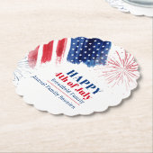 ハッピー7月4日インディペンデンスデイUSAファミリー懇親会 ペーパーコースター (アングル)