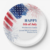 ハッピー7月4日インディペンデンスデイUSAファミリー懇親会 ペーパープレート (正面)