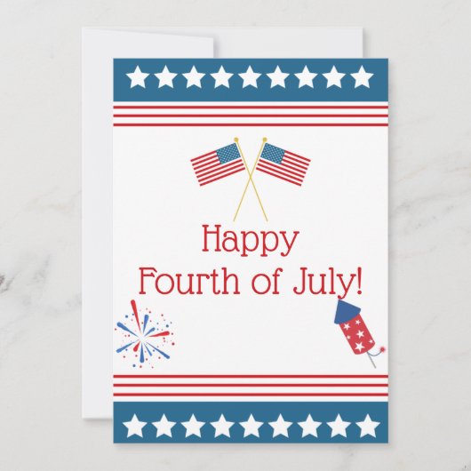 ハッピー7月4日グリーティングカード シーズンカード (正面)