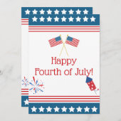 ハッピー7月4日グリーティングカード シーズンカード (正面/裏面)