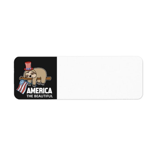 ハッピー7月4日スロース住所 シール (正面)