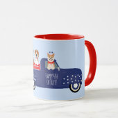 ハッピー7月4日ドッグズピックアップトラック マグカップ (正面右)