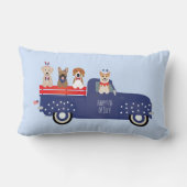 ハッピー7月4日ドッグズピックアップトラック ランバークッション (裏面)